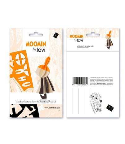 LOVI Lovi Moomin Little My 8cm - Berkenhout DIY pakketje LOVI Lovi Moomin Little My 8cm - Berkenhout DIY pakketje