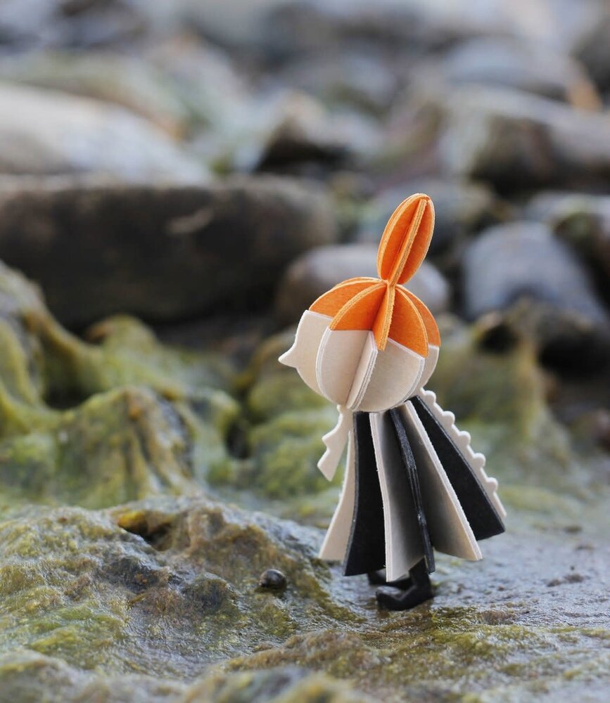 LOVI Lovi Moomin Little My 8cm - Berkenhout DIY pakketje LOVI Lovi Moomin Little My 8cm - Berkenhout DIY pakketje