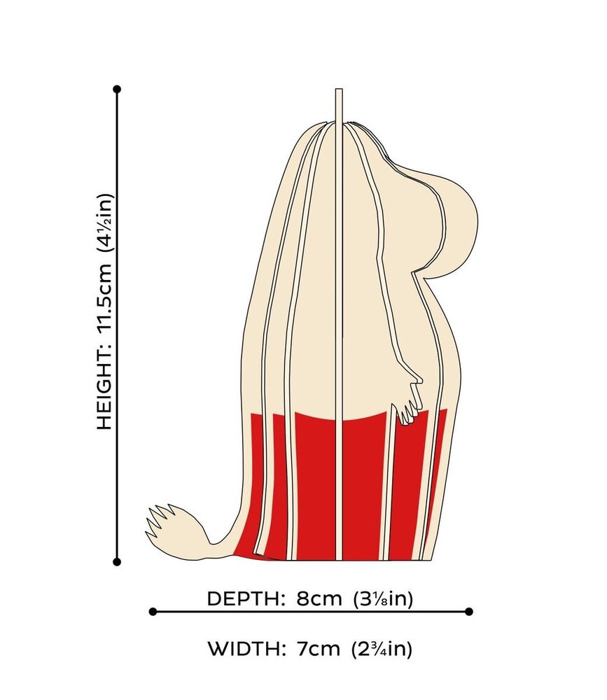 LOVI Lovi Moomin Moominmamma 11,5cm - Berkenhout DIY pakketje LOVI Lovi Moomin Moominmamma 11,5cm - Berkenhout DIY pakketje