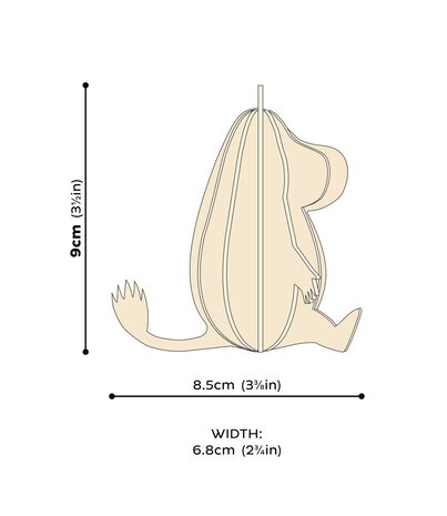 LOVI Lovi Moomin Moomintroll 9cm - Berkenhout DIY pakketje LOVI Lovi Moomin Moomintroll 9cm - Berkenhout DIY pakketje
