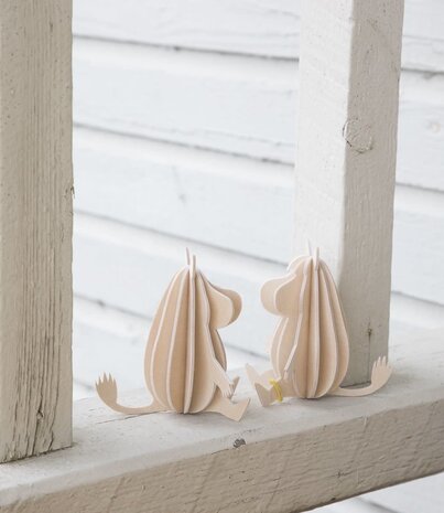 LOVI Lovi Moomin Snorkmaiden 9cm - Berkenhout DIY pakketje LOVI Lovi Moomin Snorkmaiden 9cm - Berkenhout DIY pakketje