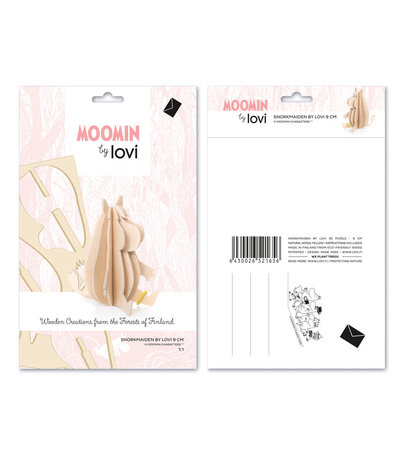LOVI Lovi Moomin Snorkmaiden 9cm - Berkenhout DIY pakketje LOVI Lovi Moomin Snorkmaiden 9cm - Berkenhout DIY pakketje