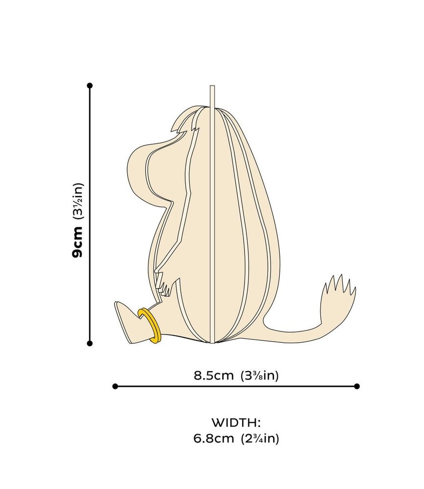 LOVI Lovi Moomin Snorkmaiden 9cm - Berkenhout DIY pakketje LOVI Lovi Moomin Snorkmaiden 9cm - Berkenhout DIY pakketje