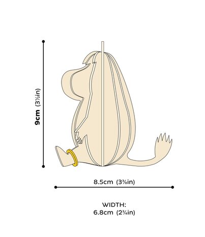LOVI Lovi Moomin Snorkmaiden 9cm - Berkenhout DIY pakketje LOVI Lovi Moomin Snorkmaiden 9cm - Berkenhout DIY pakketje