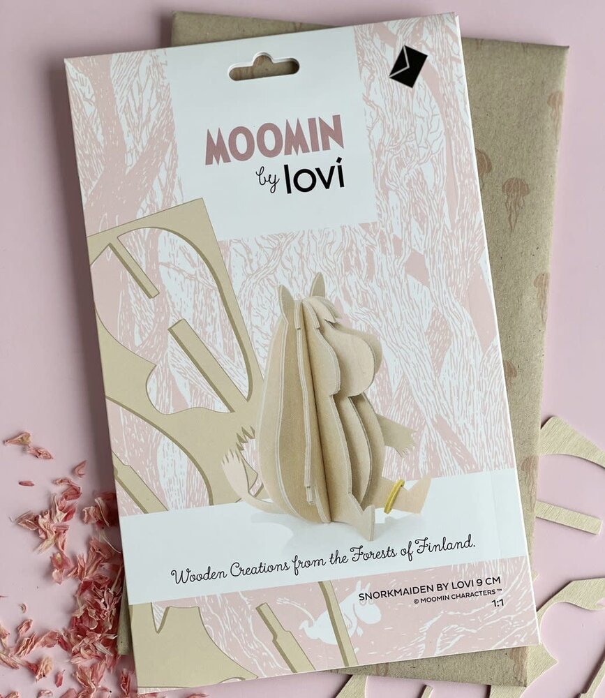 LOVI Lovi Moomin Snorkmaiden 9cm - Berkenhout DIY pakketje LOVI Lovi Moomin Snorkmaiden 9cm - Berkenhout DIY pakketje