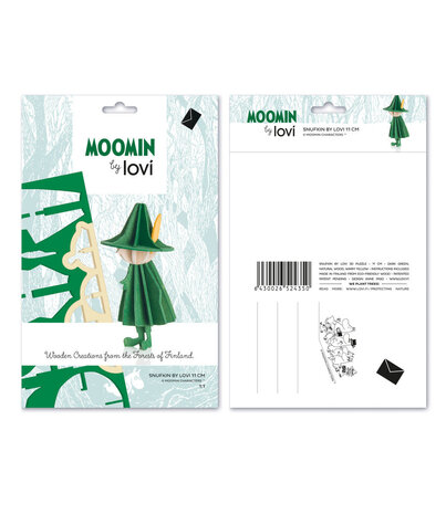 LOVI Lovi Moomin Snufkin 11cm - Berkenhout DIY pakketje LOVI Lovi Moomin Snufkin 11cm - Berkenhout DIY pakketje