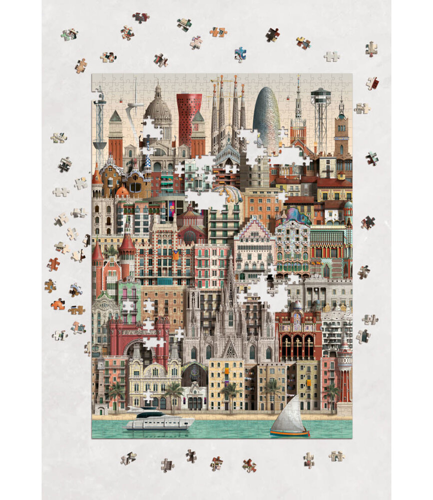 Martin Schwartz Martin Schwartz Barcelona legpuzzel 1000 stukjes – 50x70cm Martin Schwartz Martin Schwartz Barcelona legpuzzel 1000 stukjes – 50x70cm