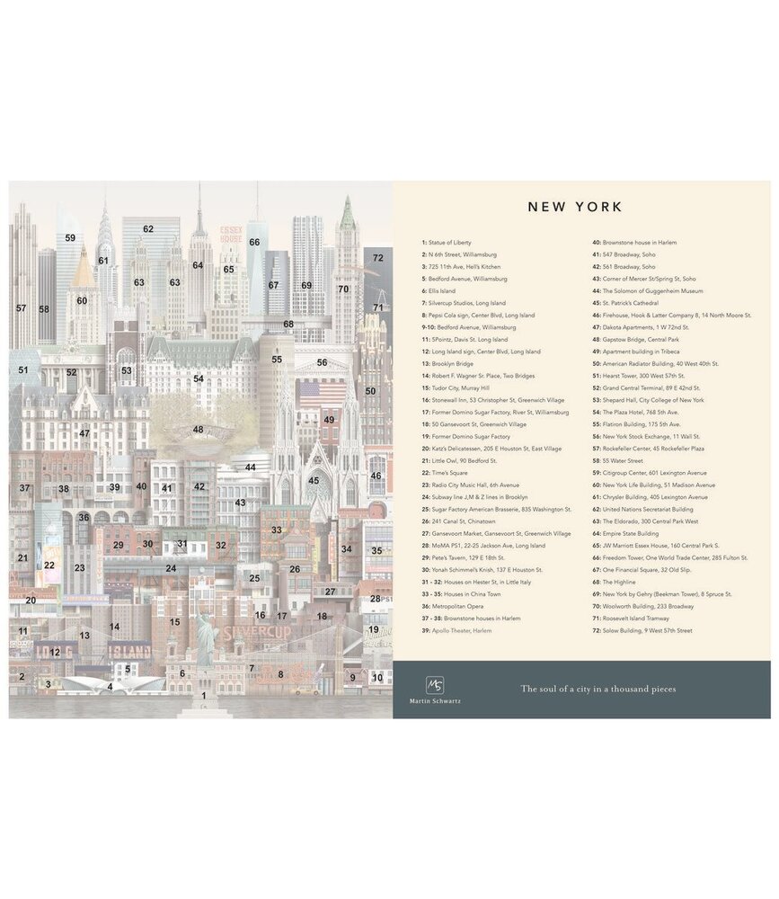 Martin Schwartz Martin Schwartz New York legpuzzel 1000 stukjes – 50x70cm Martin Schwartz Martin Schwartz New York legpuzzel 1000 stukjes – 50x70cm