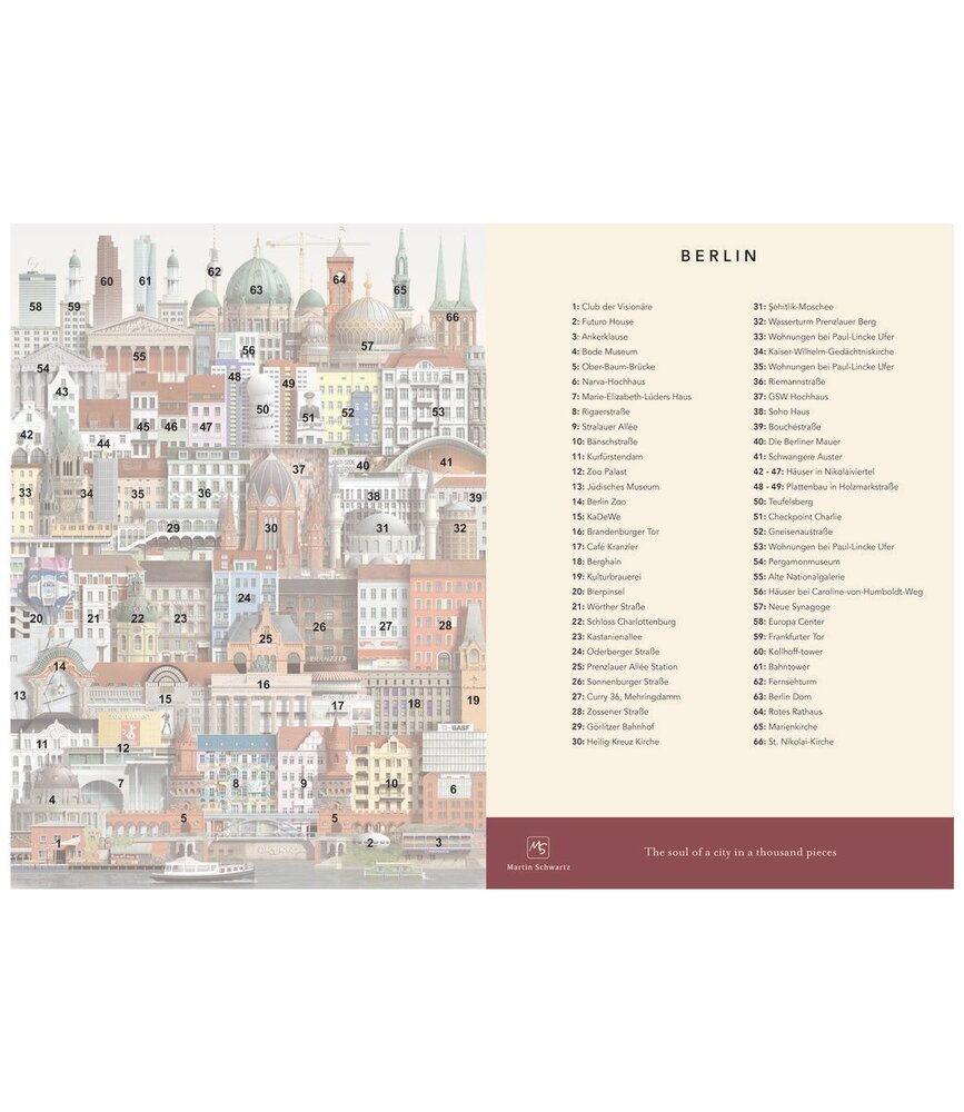 Martin Schwartz Martin Schwartz Berlijn legpuzzel 1000 stukjes – 50x70cm Martin Schwartz Martin Schwartz Berlijn legpuzzel 1000 stukjes – 50x70cm