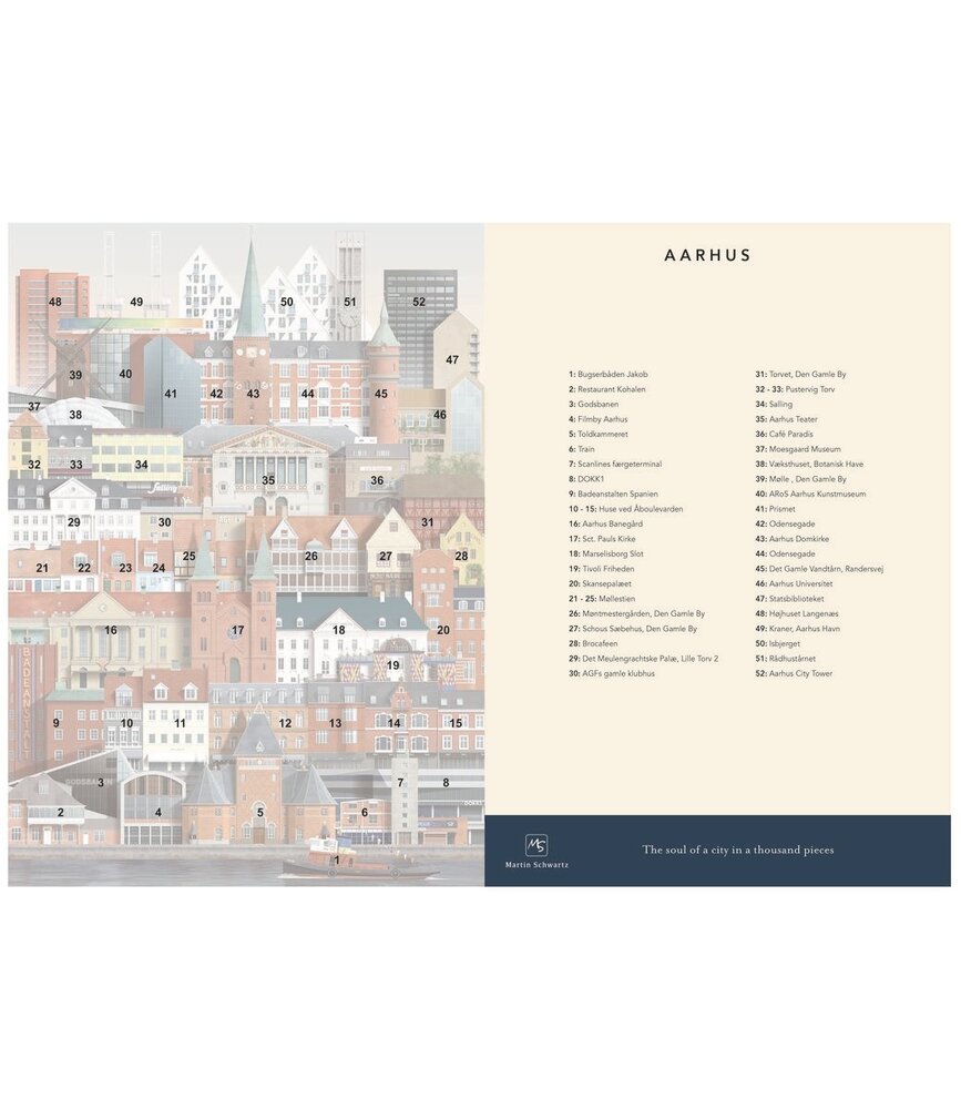 Martin Schwartz Martin Schwartz Aarhus legpuzzel 1000 stukjes – 50x70cm Martin Schwartz Martin Schwartz Aarhus legpuzzel 1000 stukjes – 50x70cm