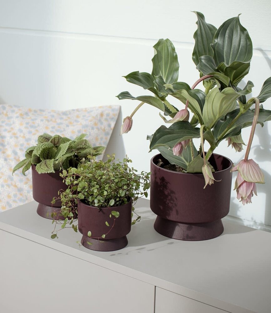 Rosendahl Rosendahl Ro Bloempot 12 cm van gerecycled plastic Bordeaux Rosendahl Rosendahl Ro Bloempot 12 cm van gerecycled plastic Bordeaux