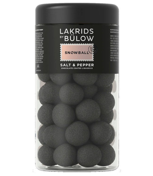 Lakrids by Bülow LAKRIDS BY BÜLOW - Salt & Pepper Snowball  - Regular 295g - Chocolate coated liquorice