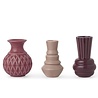 Dottir Nordic Design Dottir Samsurium Minibell kleine vaasjes set van 3 Roze mix Dottir Nordic Design Dottir Samsurium Minibell kleine vaasjes set van 3 Roze mix
