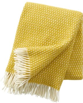 Klippan Klippan Knut plaid 130x200 Saffron made of 100% lambs wool
