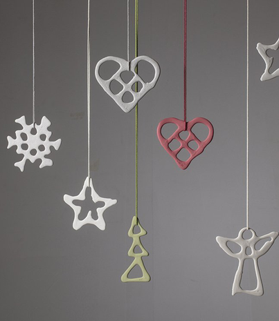 Lars Rank Keramik Lars Rank Keramik Christmas Pendent Star Handmade White Lars Rank Keramik Lars Rank Keramik Christmas Pendent Star Handmade White