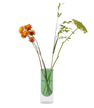 Studio About Studio About Flower tube Glass Vase H16cm Green