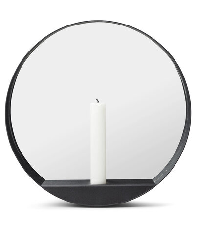 Gejst Gejst Glim wandkandelaar rond met spiegel Ø 28cm x D6,5cm Gejst Gejst Glim wandkandelaar rond met spiegel Ø 28cm x D6,5cm