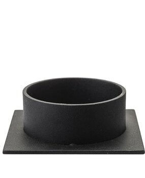 KunstIndustrien KunstIndustrien - voor Ø7cm kaars - metaal mat zwart Kandelaar Vierkant KunstIndustrien KunstIndustrien - voor Ø7cm kaars - metaal mat zwart Kandelaar Vierkant