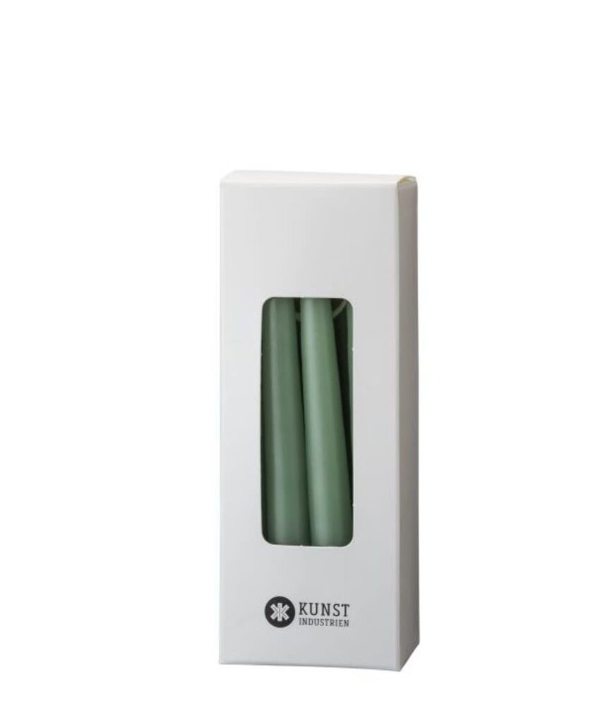 KunstIndustrien KunstIndustrien set van 12 kaarsen Reseda Groen Ø1.3cm H12cm Handgemaakt Kerstboom kaarsjes KunstIndustrien KunstIndustrien set van 12 kaarsen Reseda Groen Ø1.3cm H12cm Handgemaakt Kerstboom kaarsjes