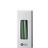 KunstIndustrien KunstIndustrien set van 12 kaarsen Reseda Groen Ø1.3cm H12cm Handgemaakt Kerstboom kaarsjes KunstIndustrien KunstIndustrien set van 12 kaarsen Reseda Groen Ø1.3cm H12cm Handgemaakt Kerstboom kaarsjes