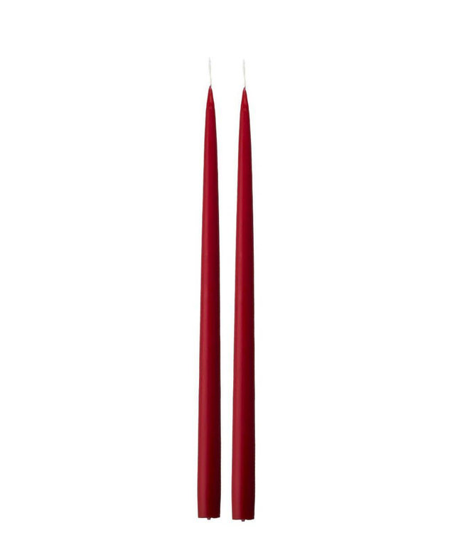 KunstIndustrien KunstIndustrien set of 2 Handmade Dark Red Ø1.3 H28cm Candles