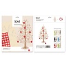LOVI Lovi Spar Houten boom H30cm met 8 rode houten ballen - naturel 3D-boom DIY pakketje LOVI Lovi Spar Houten boom H30cm met 8 rode houten ballen - naturel 3D-boom DIY pakketje