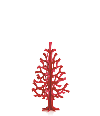 LOVI Lovi Spar Berkenhout boom H14cm rood 3D-boom DIY pakketje