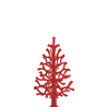 LOVI Lovi Spruce Birch plywood Tree H14cm red 3D-tree DIY package LOVI Lovi Spruce Birch plywood Tree H14cm red 3D-tree DIY package