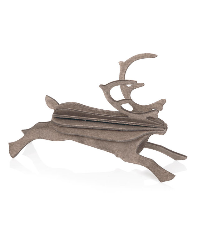 LOVI Lovi Rendier berkenhout grijs 3D-dier DIY pakketje
