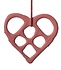 Lars Rank Keramik Christmas Pendent Heart Handmade Red Lars Rank Keramik Christmas Pendent Heart Handmade Red