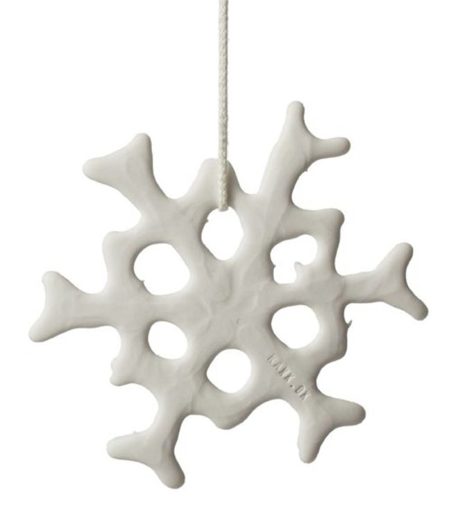 Lars Rank Keramik Lars Rank Keramik Christmas Pendent Frost Flower Handmade White