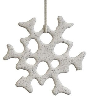 Lars Rank Keramik Lars Rank Keramik Christmas Pendent Frost Flower Handmade White with spots Lars Rank Keramik Lars Rank Keramik Christmas Pendent Frost Flower Handmade White with spots