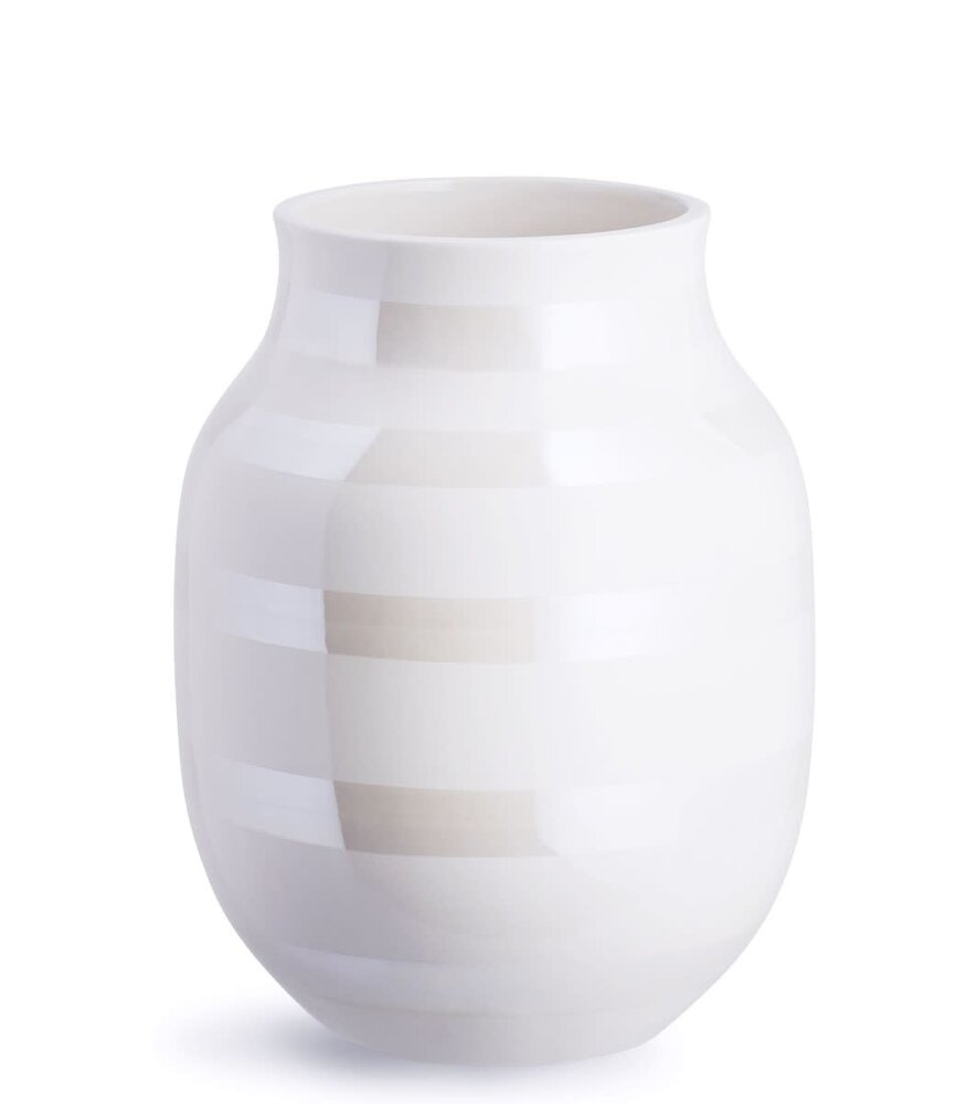 Kähler Design Kähler Design Omaggio Vase Pearl Stripe H200mm Kähler Design Kähler Design Omaggio Vase Pearl Stripe H200mm