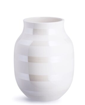 Kähler Design Kähler Design Omaggio Vase Pearl Stripe H200mm Kähler Design Kähler Design Omaggio Vase Pearl Stripe H200mm