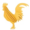 LOVI Lovi Rooster wood - different colours - Birch plywood 3D-animal DIY package LOVI Lovi Rooster wood - different colours - Birch plywood 3D-animal DIY package
