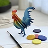LOVI Lovi Rooster wood - different colours - Birch plywood 3D-animal DIY package LOVI Lovi Rooster wood - different colours - Birch plywood 3D-animal DIY package