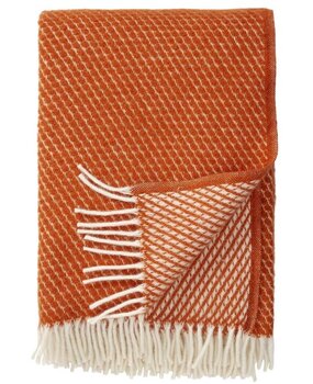 Klippan Klippan Velvet wollen plaid 130x200 roest 100% lamswol
