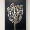 Monika Petersen Monika Petersen Lino Print Rembrandt Tulp Goud Zwart 50x70 Monika Petersen Monika Petersen Lino Print Rembrandt Tulp Goud Zwart 50x70
