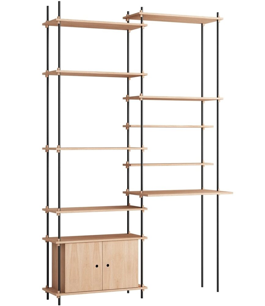 Moebe Moebe Shelving system S.255.2.F (different colour combinations) Moebe Moebe Shelving system S.255.2.F (different colour combinations)