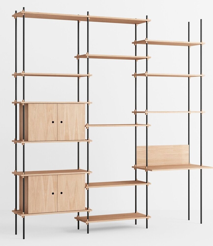 Moebe Moebe Shelving system S.255.3.D (diverse kleurencombinaties) Moebe Moebe Shelving system S.255.3.D (diverse kleurencombinaties)