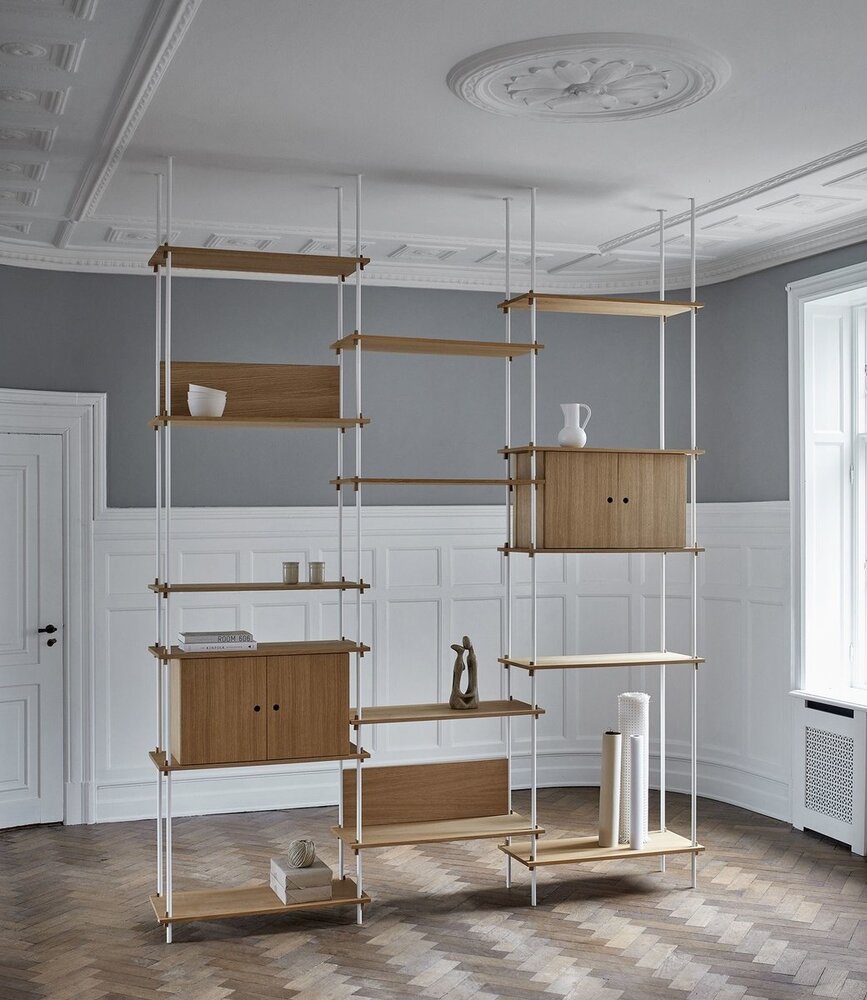 Moebe Moebe Shelving system S.200.3.B (different colour combinations) Moebe Moebe Shelving system S.200.3.B (different colour combinations)