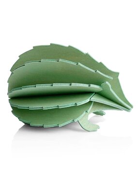 LOVI Lovi Hedgehog birch wood mint - 11cm - 3D animal DIY package LOVI Lovi Hedgehog birch wood mint - 11cm - 3D animal DIY package