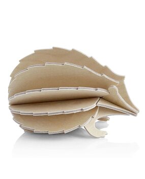 LOVI Lovi Egel berkenhout 8cm naturel 3D-dier DIY pakketje LOVI Lovi Egel berkenhout 8cm naturel 3D-dier DIY pakketje