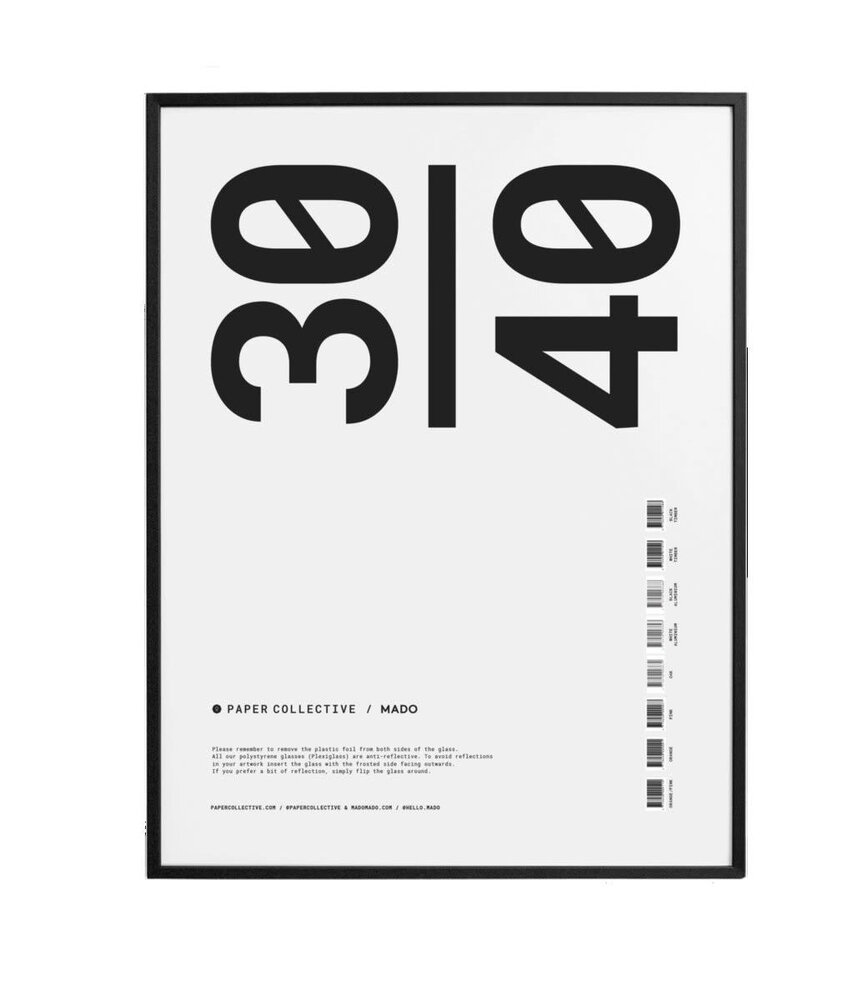 Paper Collective Paper Collective 30 x 40 cm frame black Paper Collective Paper Collective 30 x 40 cm frame black