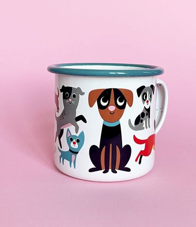 OMM Design OMM design Emaillen Beker Dog lover OMM Design OMM design Emaillen Beker Dog lover