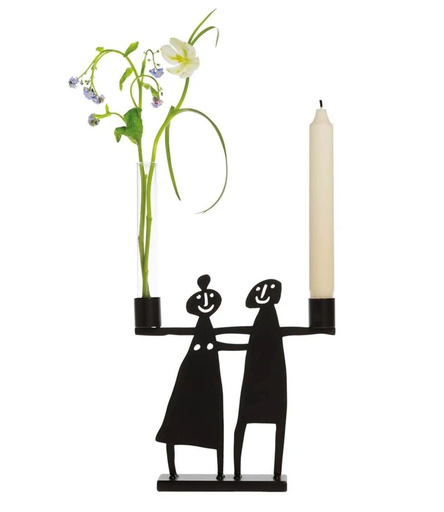 Bengt & Lotta Bengt & Lotta Couple big candlestick H20cm iron black Bengt & Lotta Bengt & Lotta Couple big candlestick H20cm iron black