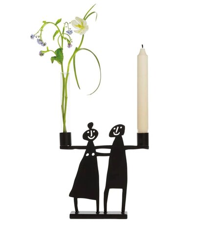 Bengt & Lotta Bengt & Lotta Couple big candlestick H20cm iron black Bengt & Lotta Bengt & Lotta Couple big candlestick H20cm iron black