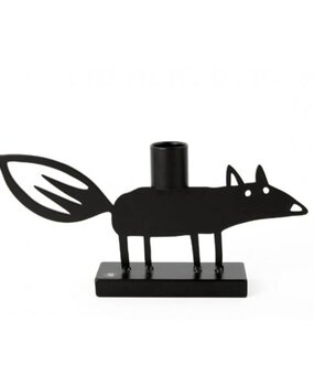 Bengt & Lotta Bengt & Lotta Fox big candlestick W20.5cm H10cm iron black Bengt & Lotta Bengt & Lotta Fox big candlestick W20.5cm H10cm iron black