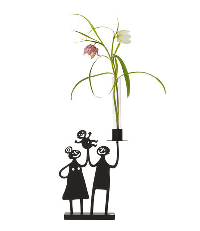 Bengt & Lotta Bengt & Lotta The Family big candlestick H21cm iron black Bengt & Lotta Bengt & Lotta The Family big candlestick H21cm iron black