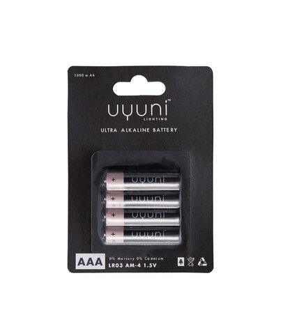 Uyuni Lighting Uyuni Lighting AAA Batteries 4 pieces for Uyuni LED candles Uyuni Lighting Uyuni Lighting AAA Batteries 4 pieces for Uyuni LED candles
